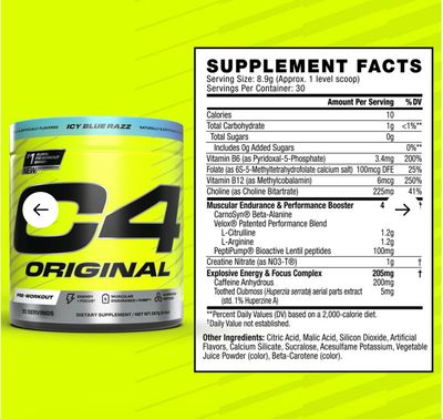 C4 - (PREMIUM PRE- WORKOUT) × 30 Serv