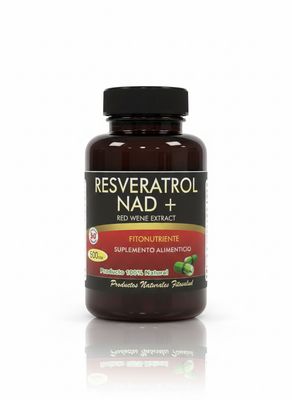 Resveratrol + NAD+ Red Wene Extract ~ 500 Mgs × 50 Capsulas