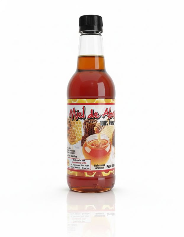 Miel de abeja Vida ~ Miel Pura Artesanal × 500 ML
