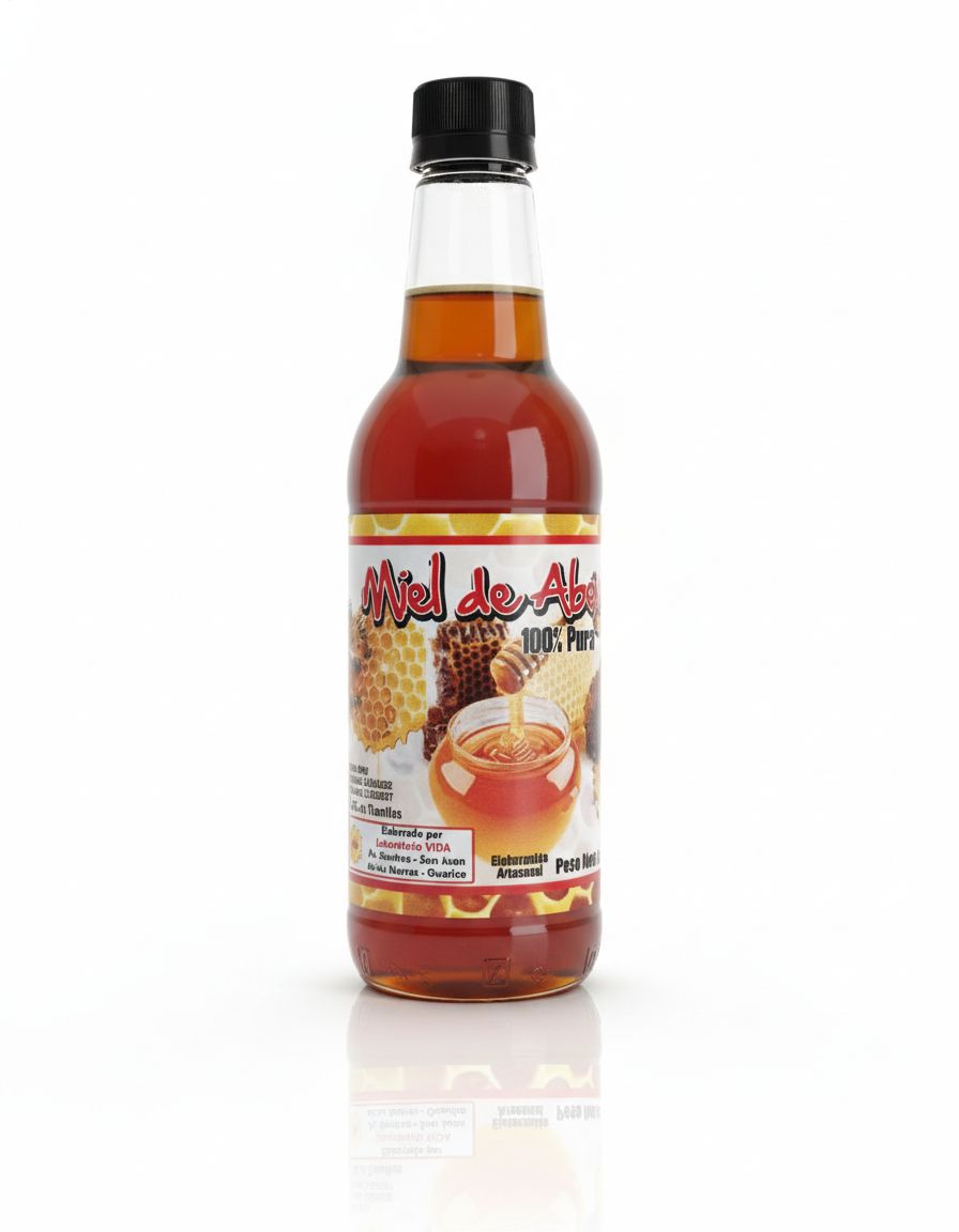 Miel de abeja Vida ~ Miel Pura Artesanal × 500 ML