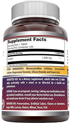 Inositol Amazing ~ 1.000 MG × 120 Tablets