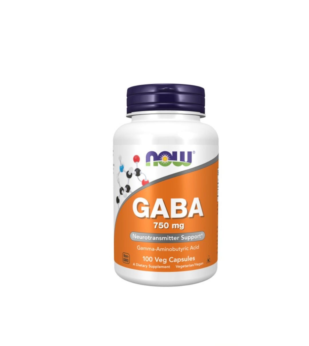 GABA NOW ~ 750 MG × 100 Veg. Caps