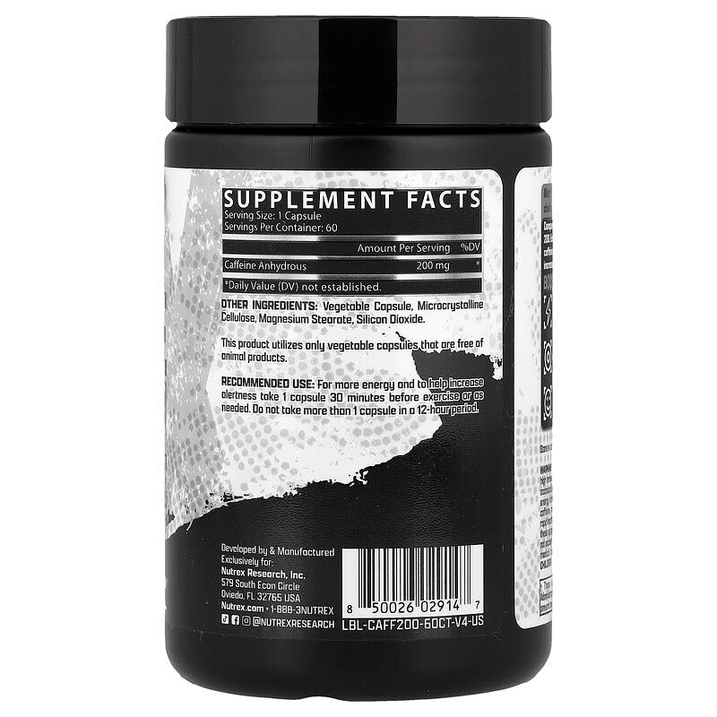 CAFFEINE ´ 200 Nutrex x 60 Capsulas
