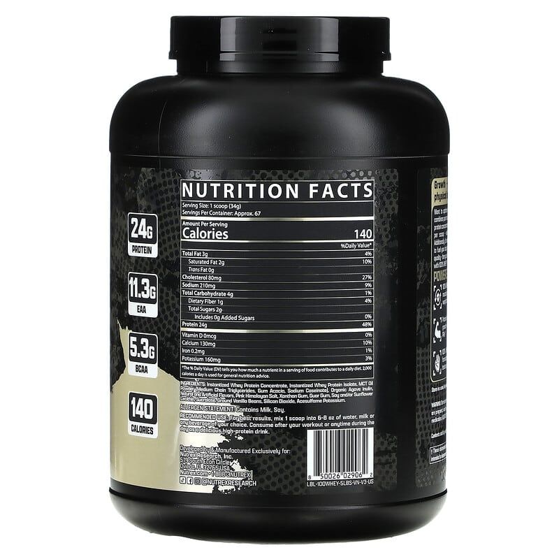100% Whey Nutrex x 5 Lbs