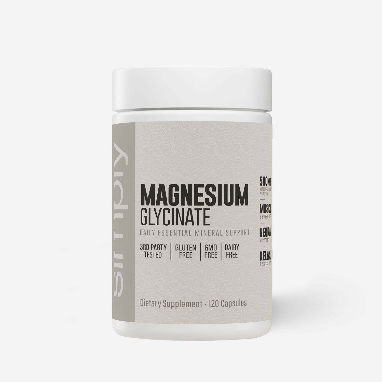 Glicinato de Magnesio Simply x 120 Capsulas