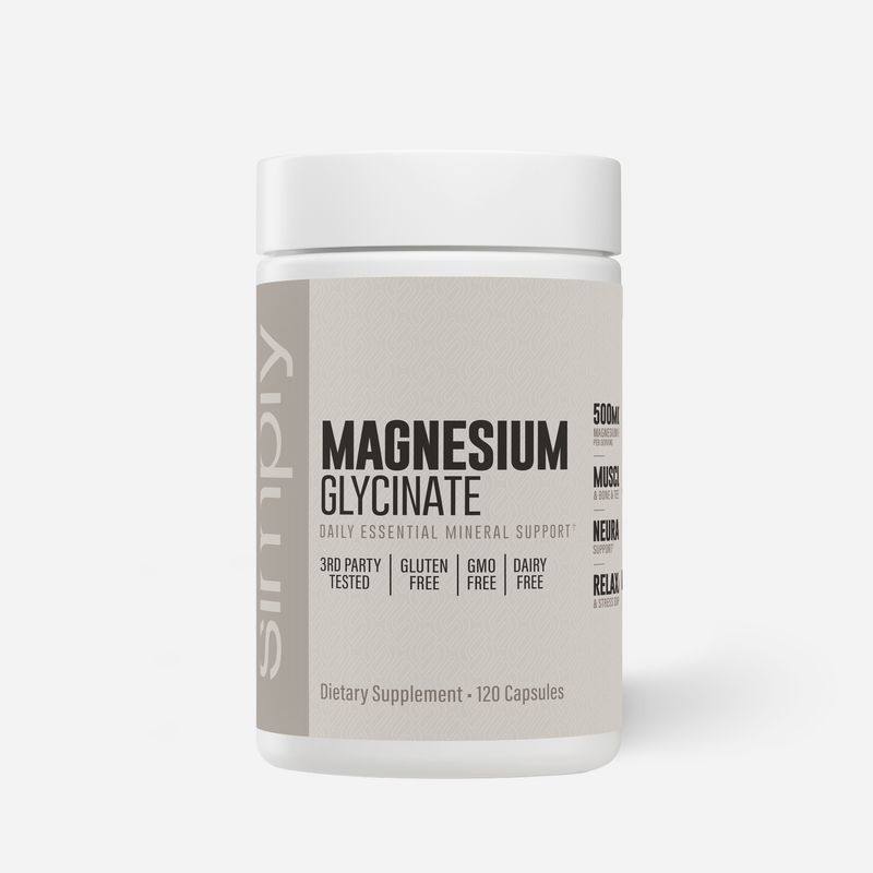 Glicinato de Magnesio Simply x 120 Capsulas