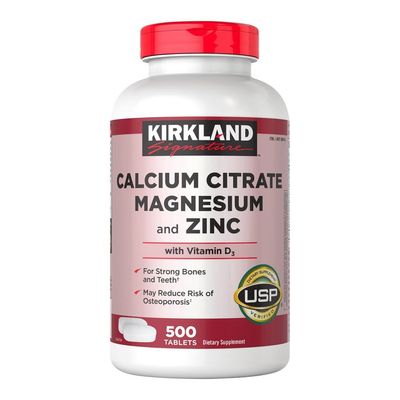 Calcium Citrate, Magnesium &amp; Zinc + D3 × 500 Tabletas