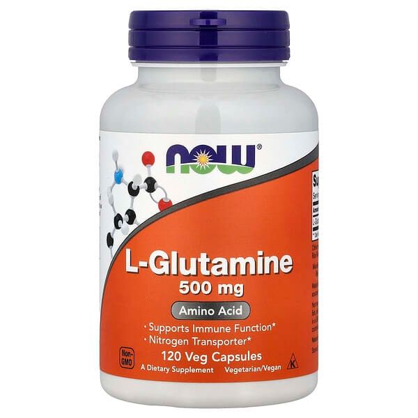 L-Glutamina NOW - 500Mg x 120 Veggi Capsules