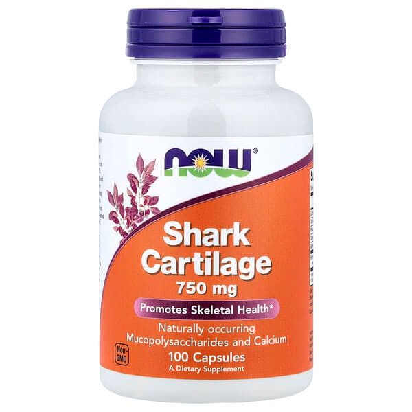 Shark Cartilage NOW - 750Mg x 100 Veggie Capsules