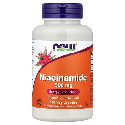 Niacinamide NOW - 500 Mg x 100 Veggie Capsules