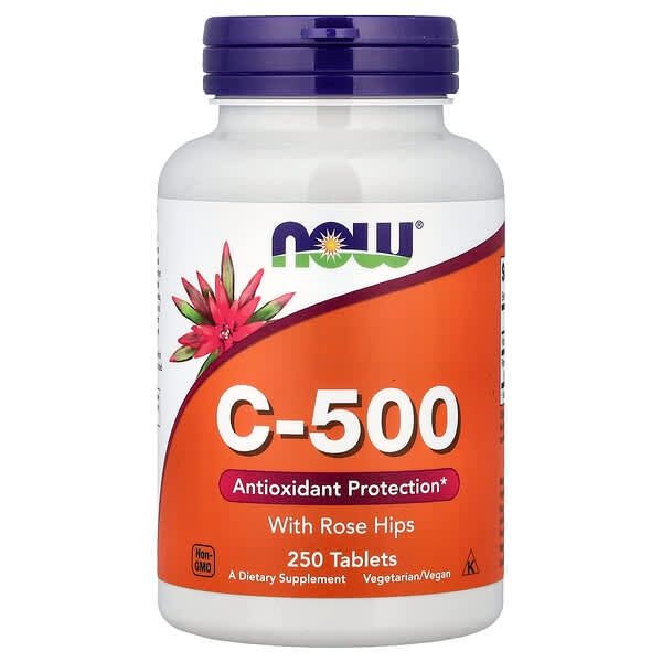 Vitamina C NOW - 500 Mg x 250 Tabletas