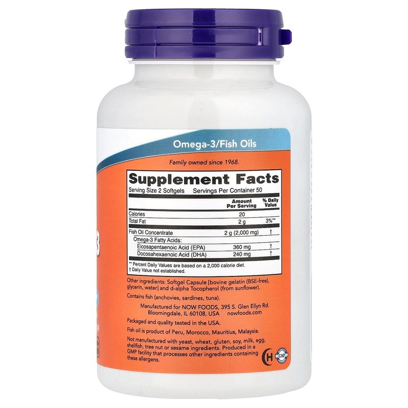 OMEGA 3 - 1.000 Mg NOW x 100 Sofgels