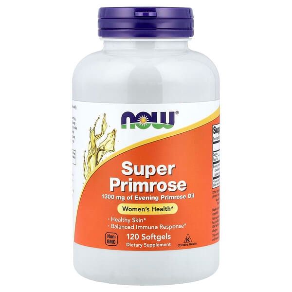 Super Evening Primrose Oil NOW - 1.300 Mg x 120 Sofgels