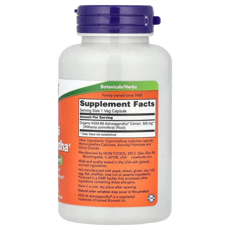 KSM-66 Ashwagandha NOW x 90 Veggie Capsules