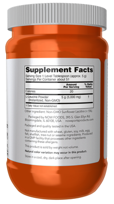 L-Leucine  Powder NOW x 255Gr