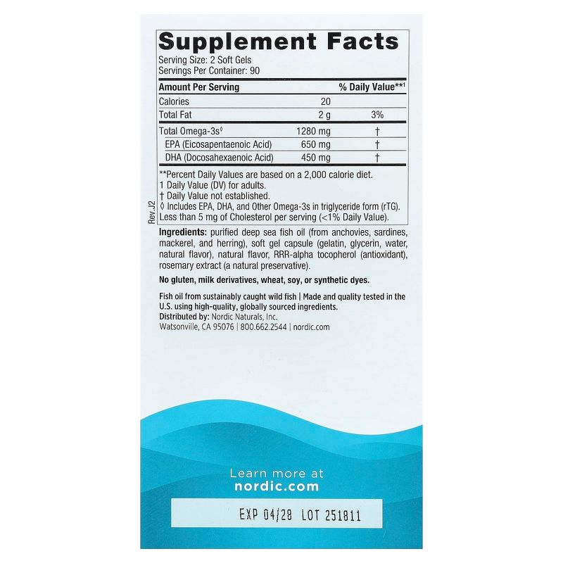 Omega 3 Nordic - 1.280 Mg x 100 Sofgels