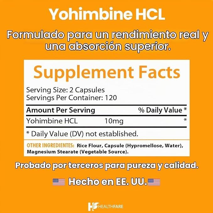 Yohimbe HealthFare 10Mg x 240 Capsules