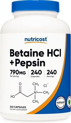 Betaine HCL + Pepsin Nutricost x 240