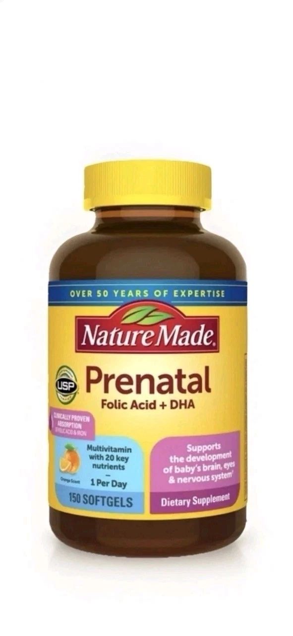 Prenatal Folic Acid + DHA Nature Made x 150 Sofgels