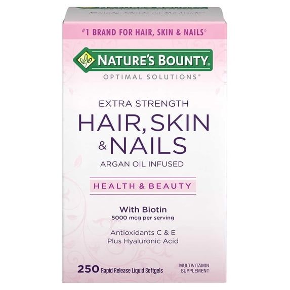 Hair Nails &amp; Skin Narture Bounty x 250  Liquid Sofgels