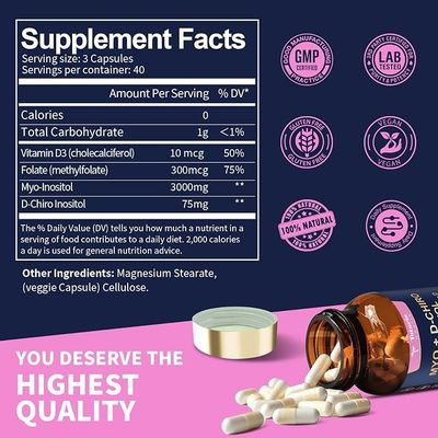 Myo &amp; D-Chiro Inositol Totaria x 120 Capsulas