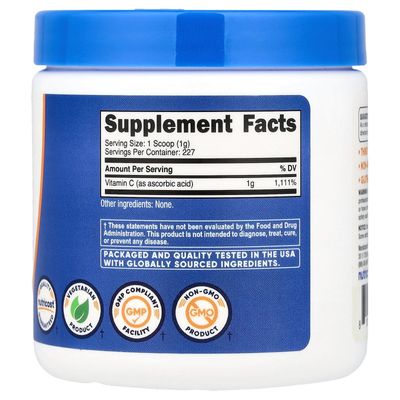 Vitamina C Polvo Nutricost x 227Gr