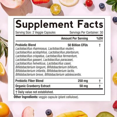 Probiotic 50 Billios - 16 Types Strains x 60 Premier Capsules