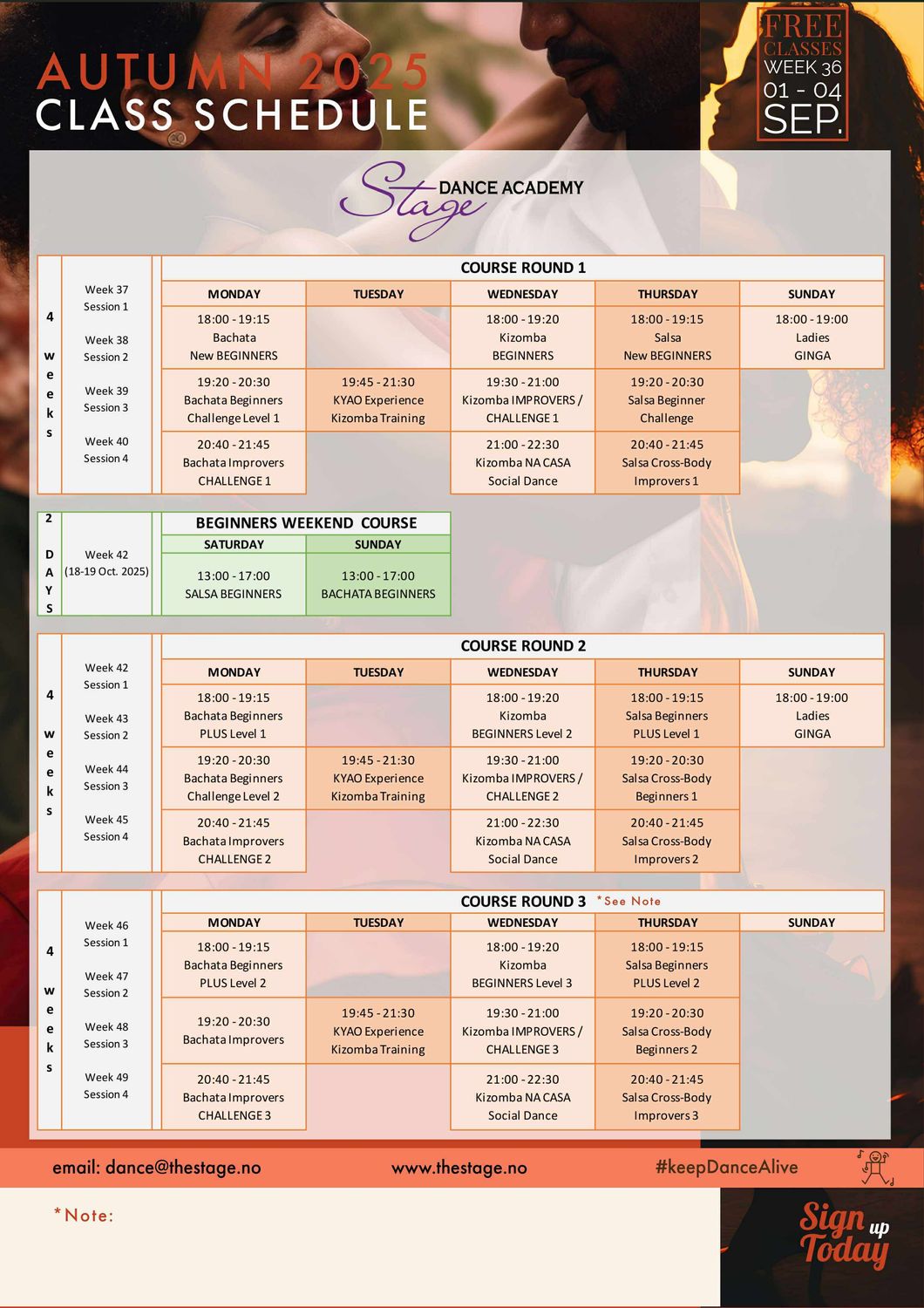 WEEKEND COURSE: Salsa &amp; Bachata 7-8- feb 2026