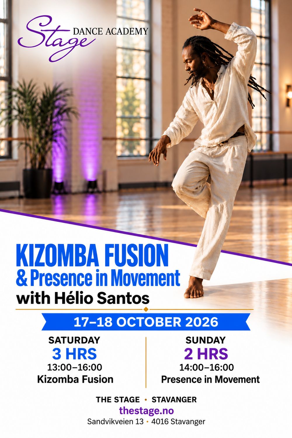 Kizomba into Fusion &amp; Presence in Movement - With Helio Santos