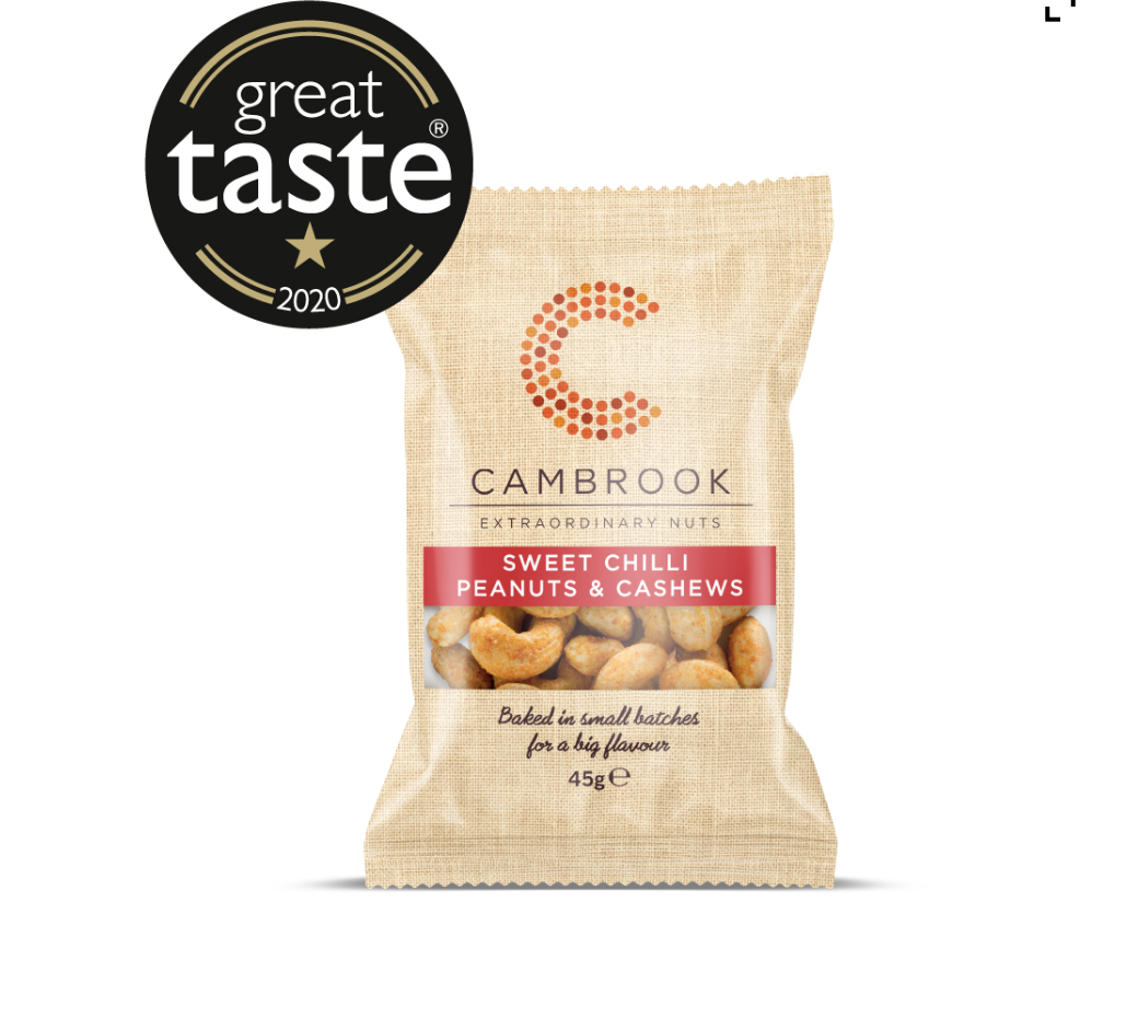 Cambrook Sweet Chilli Peanuts & Cashews 45g