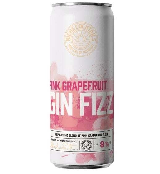 Niche Cocktail Pink Grapefruit gin Fizz 250ml