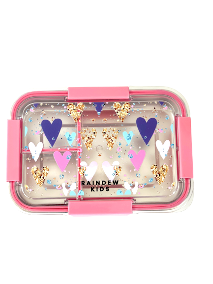 Stainless steel bento box - Hearts