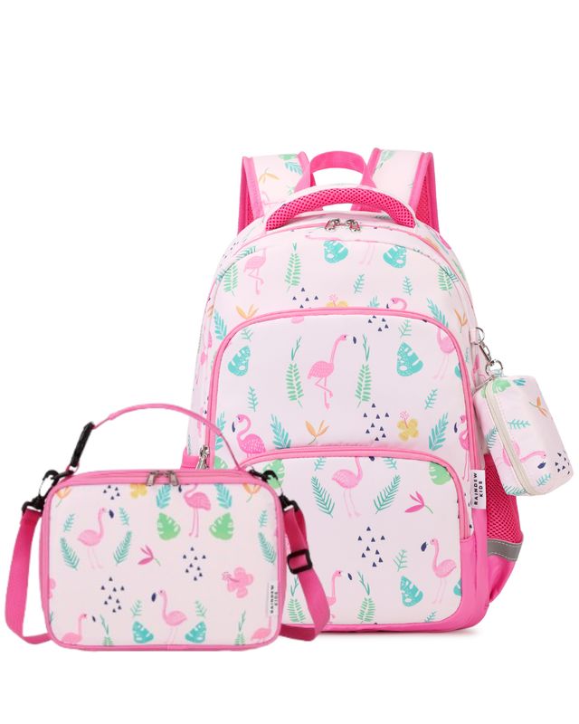 Backpack and Lunch-bag Set - Flamingo