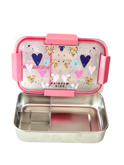 Stainless steel bento box - Hearts