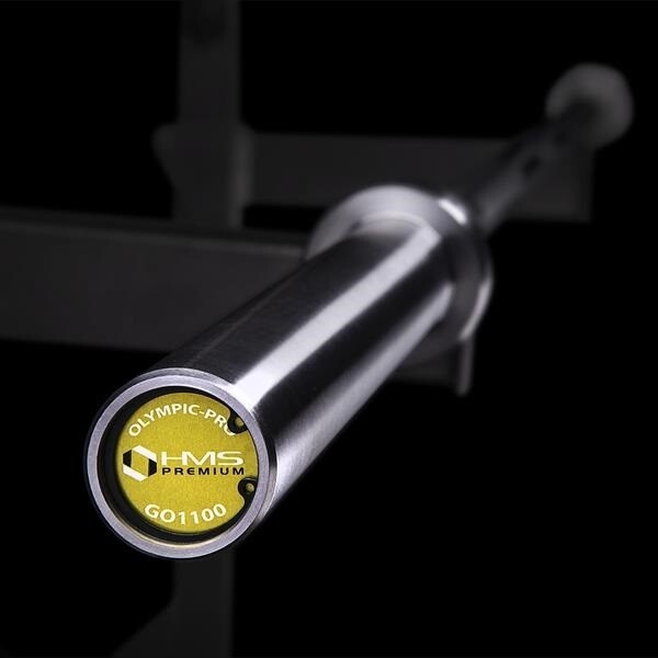 BARRA OLÍMPICA PROFESIONAL 20KG GO1100 HMS PREMIUM, 10 RODAMIENTOS, CARGA 1100 KG