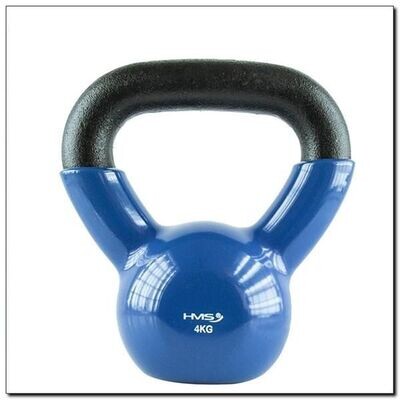 Kettlebells / Pesas Rusas de Vinilo - Negro/Azul, Peso: 4 kg