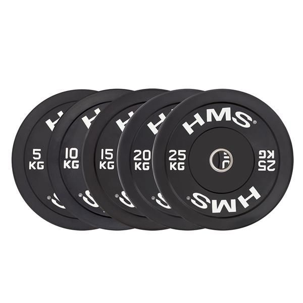 SET 100/150KG DISCOS BUMPER PRO HMS PLACA BBR