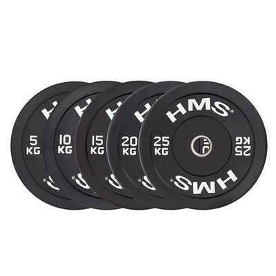SET 100/150KG DISCOS BUMPER PRO HMS PLACA BBR
