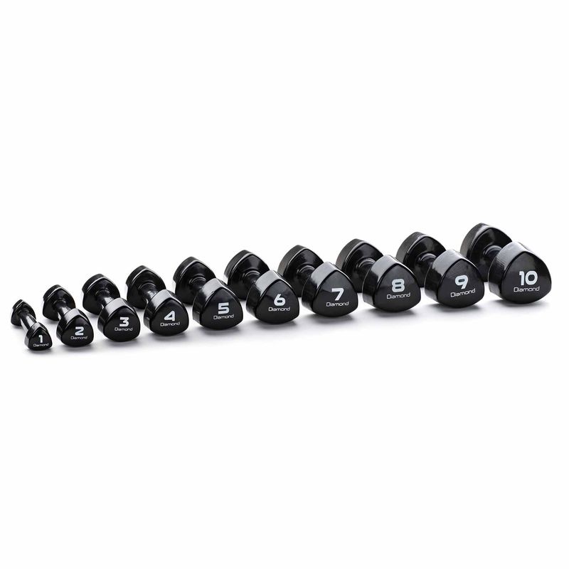 SET MANCUERNAS PROFESIONALES DE VINILO  1-10 KG DIAMOND FITNESS