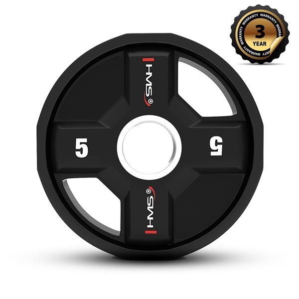 SET 155 KG DISCOS OLÍMPICOS COMERCIALES DE POLIURETANO CPU HMS