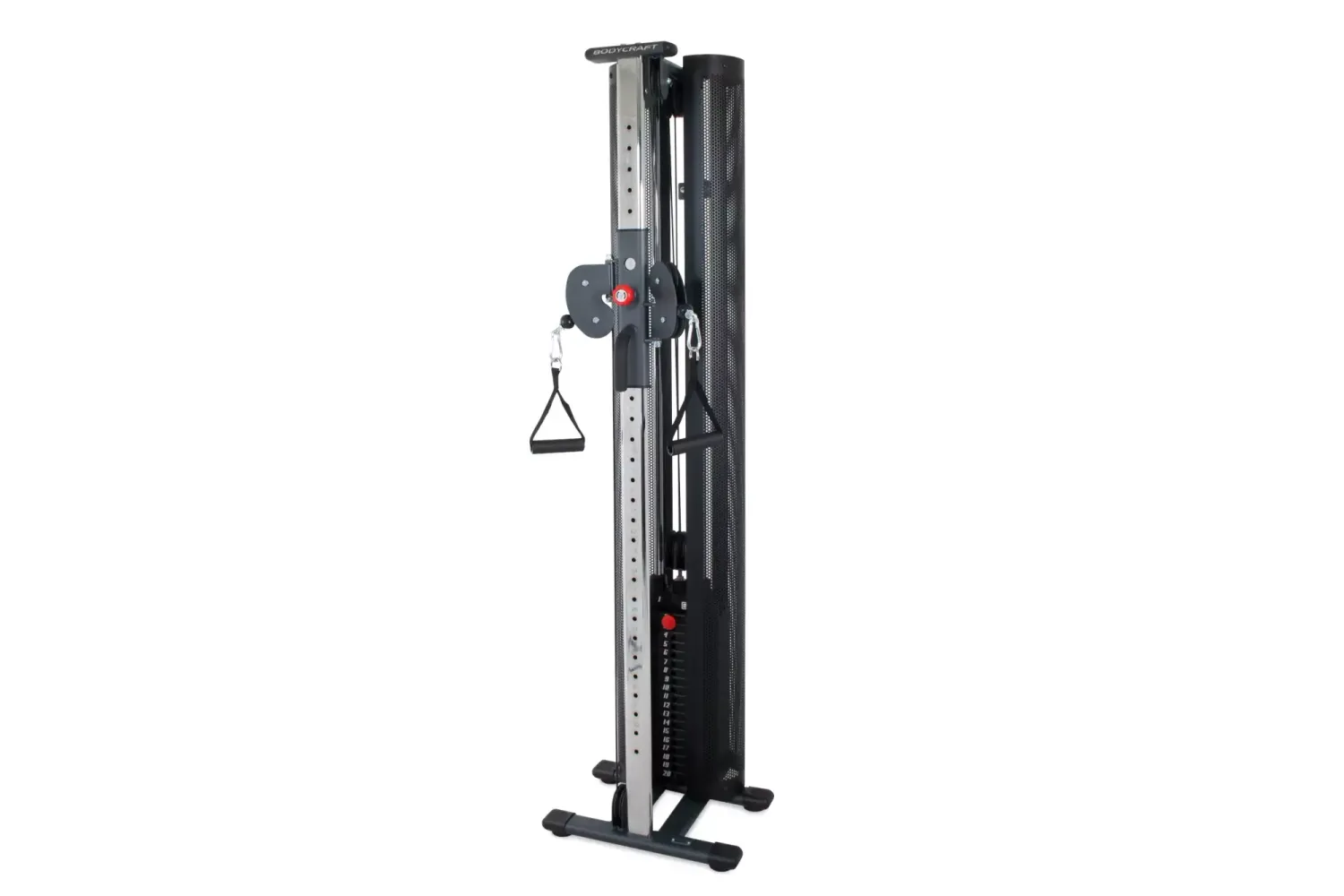 ESTACIÓN DE DOBLE POLEA DE PARED COMPACTA COMERCIAL BODYCRAFT