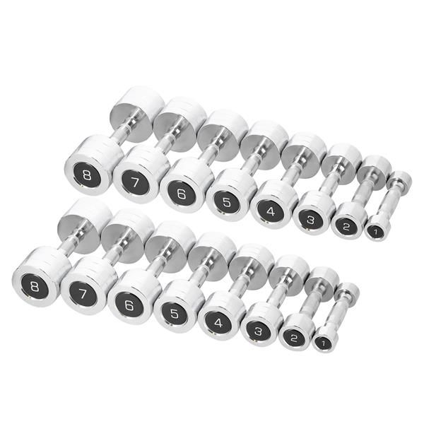 SET MANCUERNAS CROMADAS CHD 2 x 1 - 8 KG (72 KG) + RACK STR36 HMS