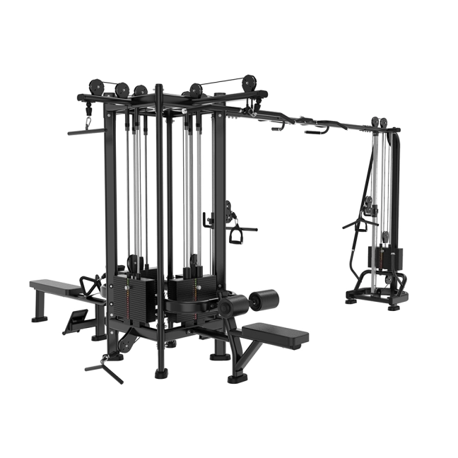 MÁQUINA COMERCIAL CRUCE DE POLEAS CON 5 ESTACIONES GRAND FITNESS