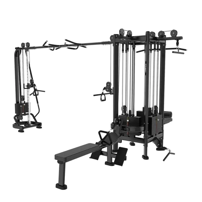 MÁQUINA COMERCIAL CRUCE DE POLEAS CON 5 ESTACIONES GRAND FITNESS