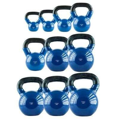 SET KETTLEBELLS DE HIERRO FUNDIDO Y NEOPRENO DE 4 A 32 KG HMS KNV