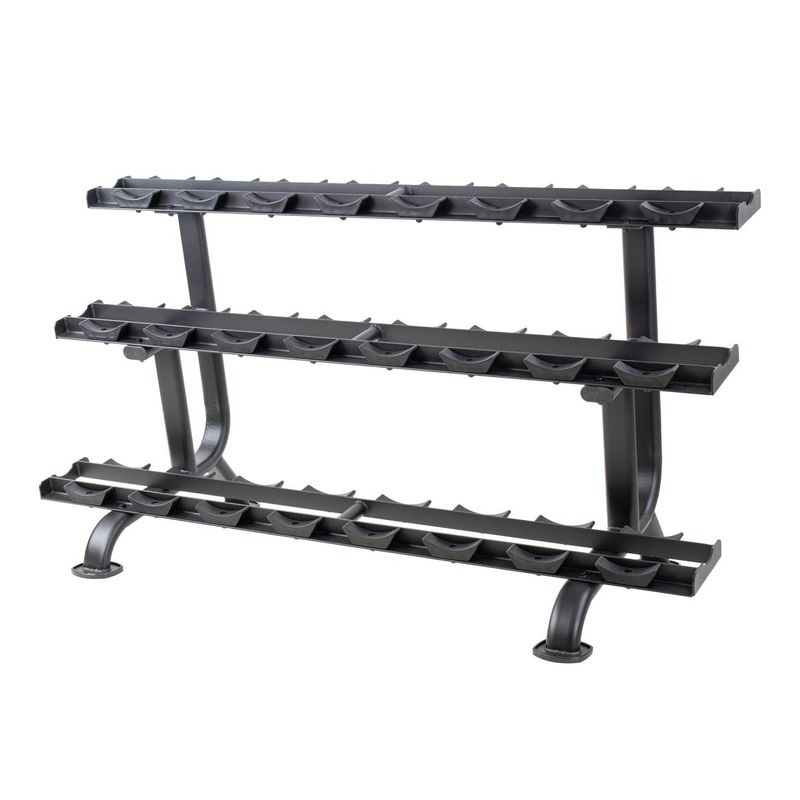 Soporte Para Mancuernas Hexagonales / Redondas de 3 Baladas Pro Soporte Para Mancuernas Hexagonales / Redondas de 3 Baladas Pro