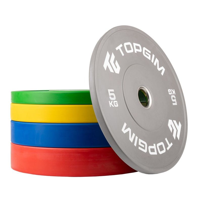 SET 100/150 KG DISCOS BUMPER DE COLOR