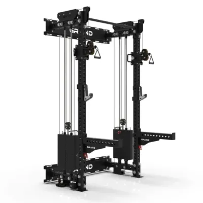 Rack de pared con poleas y 2x90 kg profesional Grand Fitness