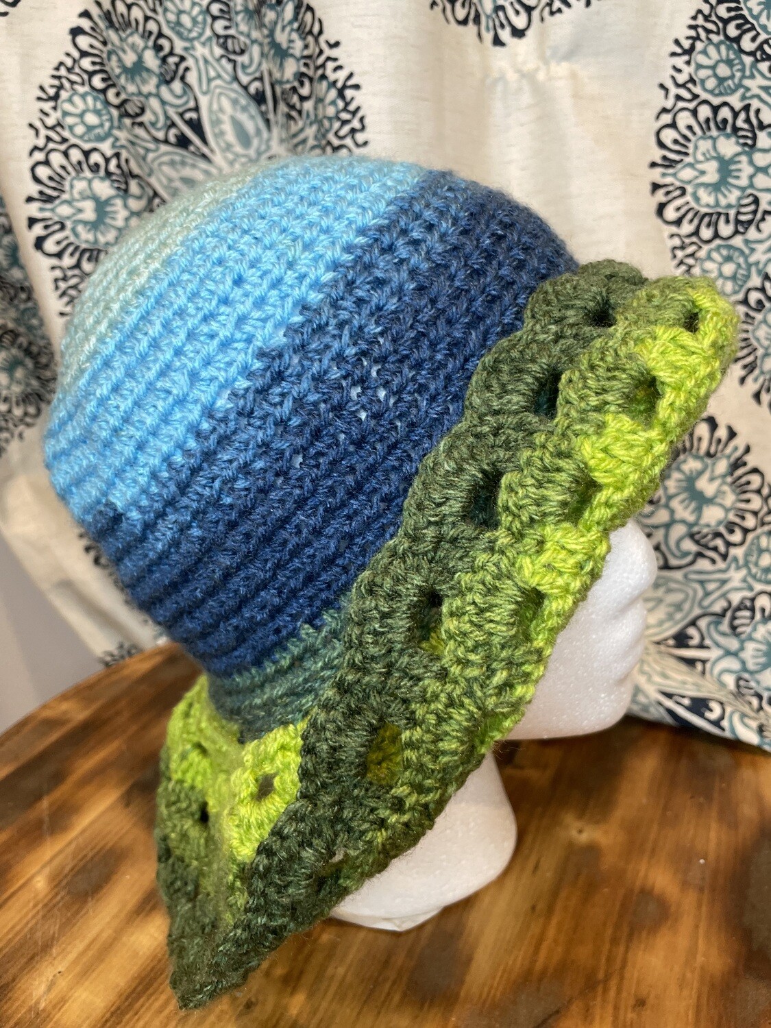 Earth & Water Crochet Adult Sun Hat