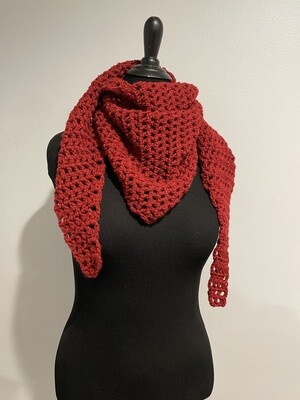 Cranberry Burgundy Bliss Triangle Scarf